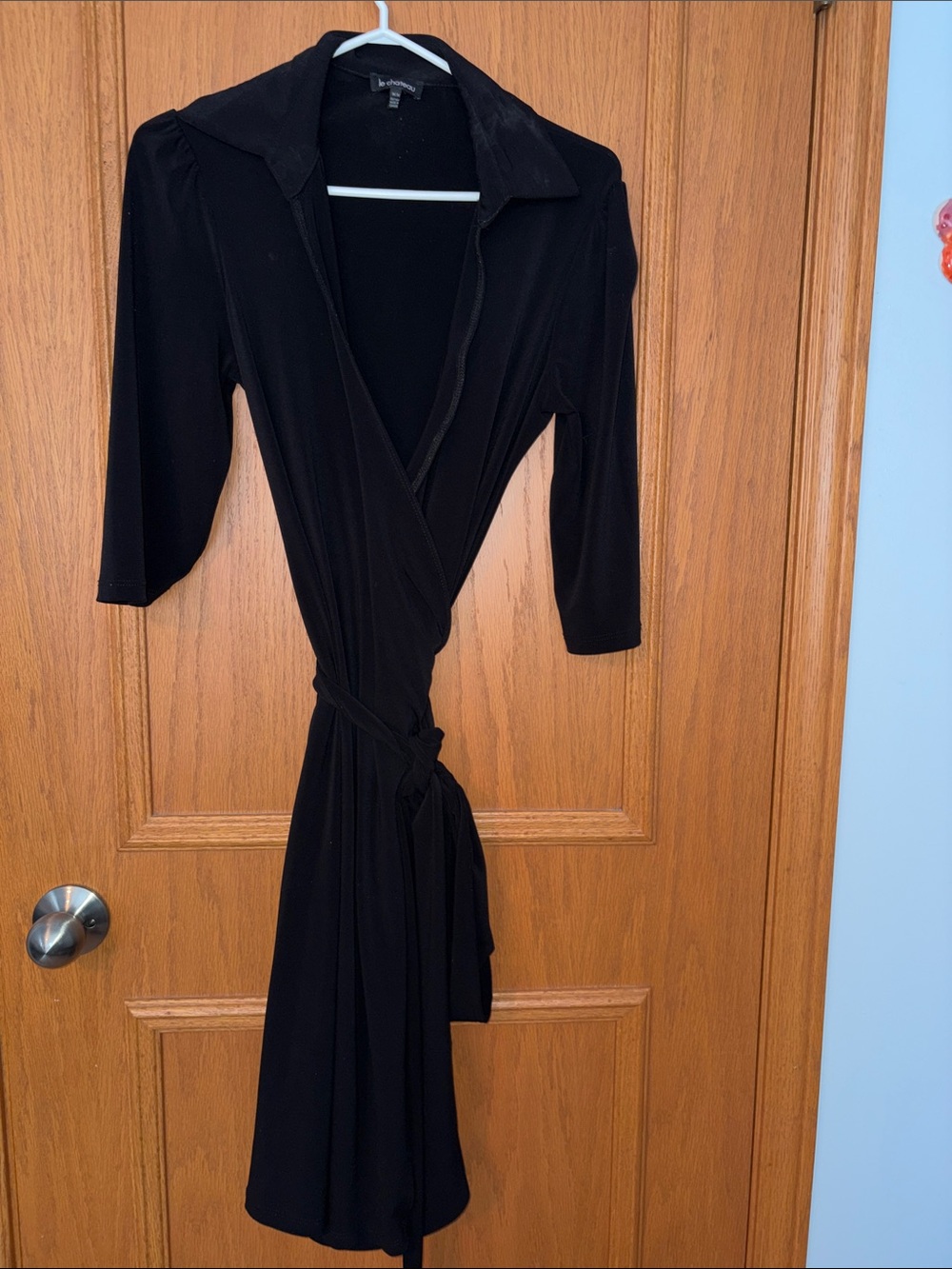 Black Wrap Dress with Collar - Versatile Women’s Dress